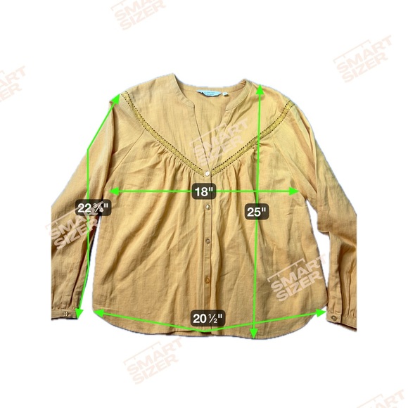 & Other Stories Los Angeles Atelier Viscose Blouse Honey Mustard Size 8 - Picture 6 of 6